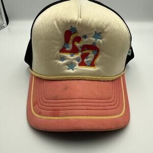 Lost Daze Nostalgia Trucker Hat in Black And Red
